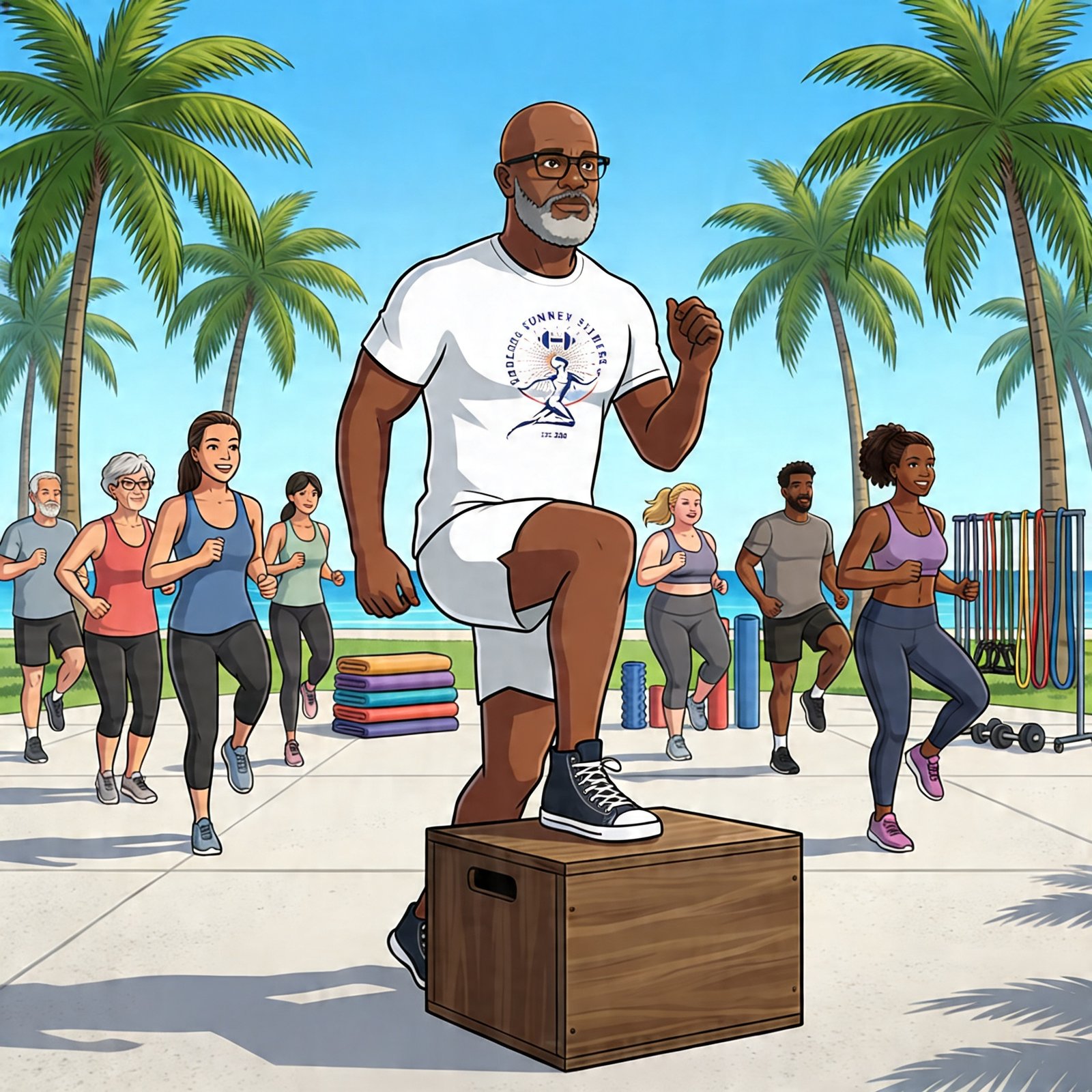 Hybrid Fitness for Weight-Loss Beginners low‑impact hybrid fitness step‑up exercise for weight loss beginners outdoors