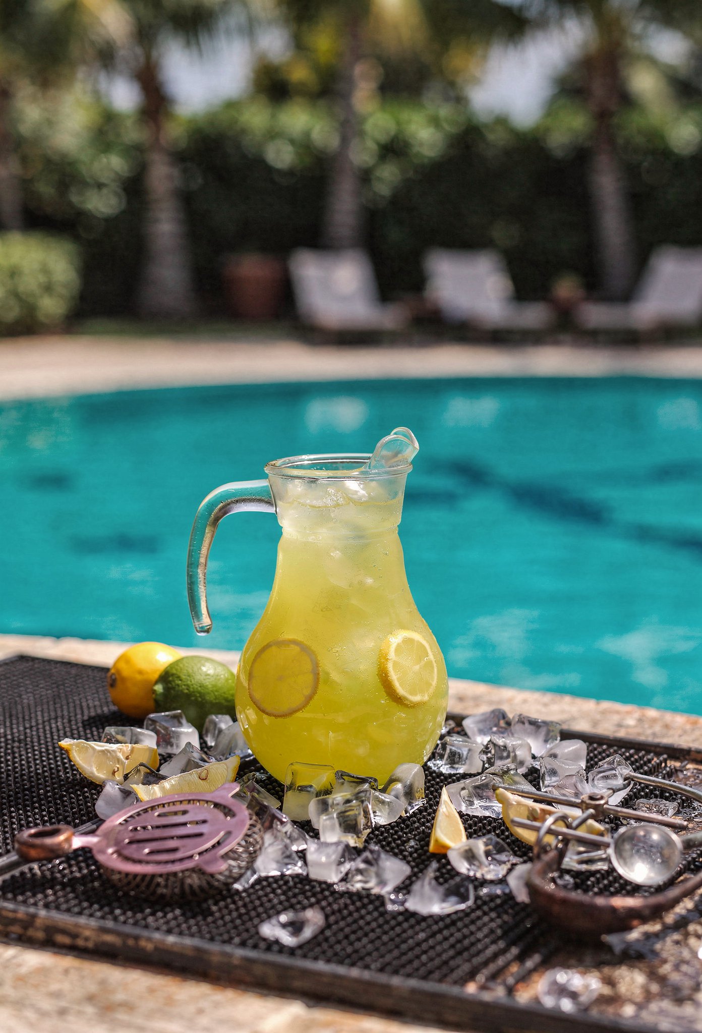 Natural Hydration Drinks - lemon lime water pitcher sea salt